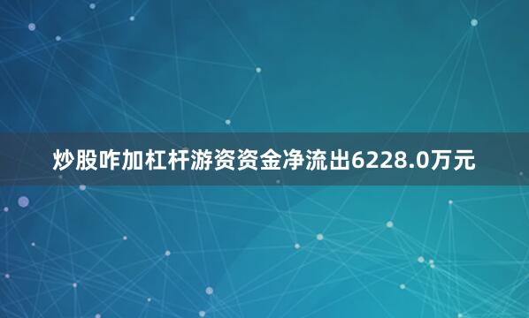 炒股咋加杠杆游资资金净流出6228.0万元